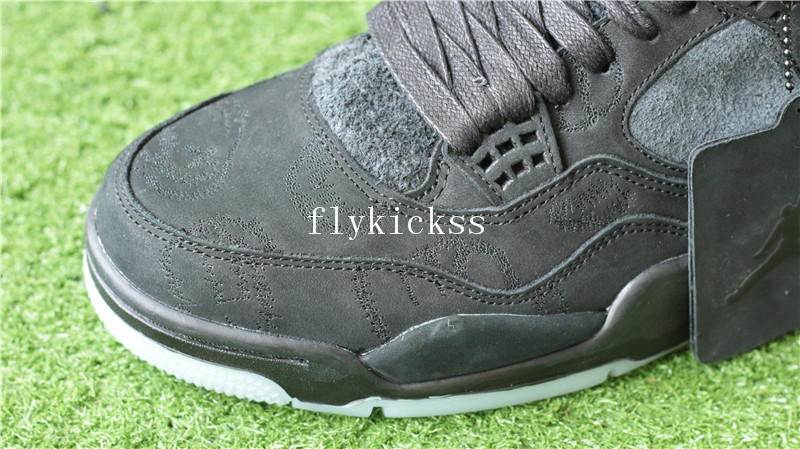 Update Version Air Jordan 4 Retro Black Kaws